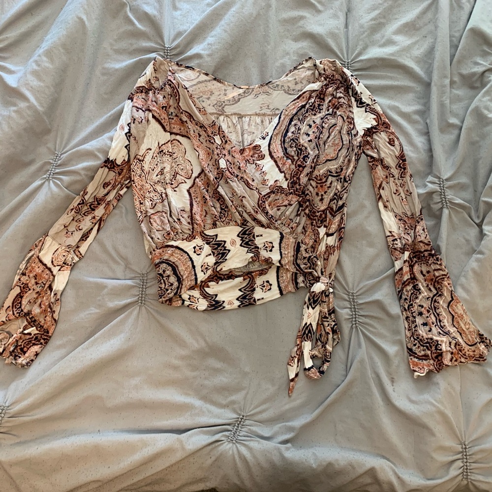 FREE PEOPLE boho patterned top